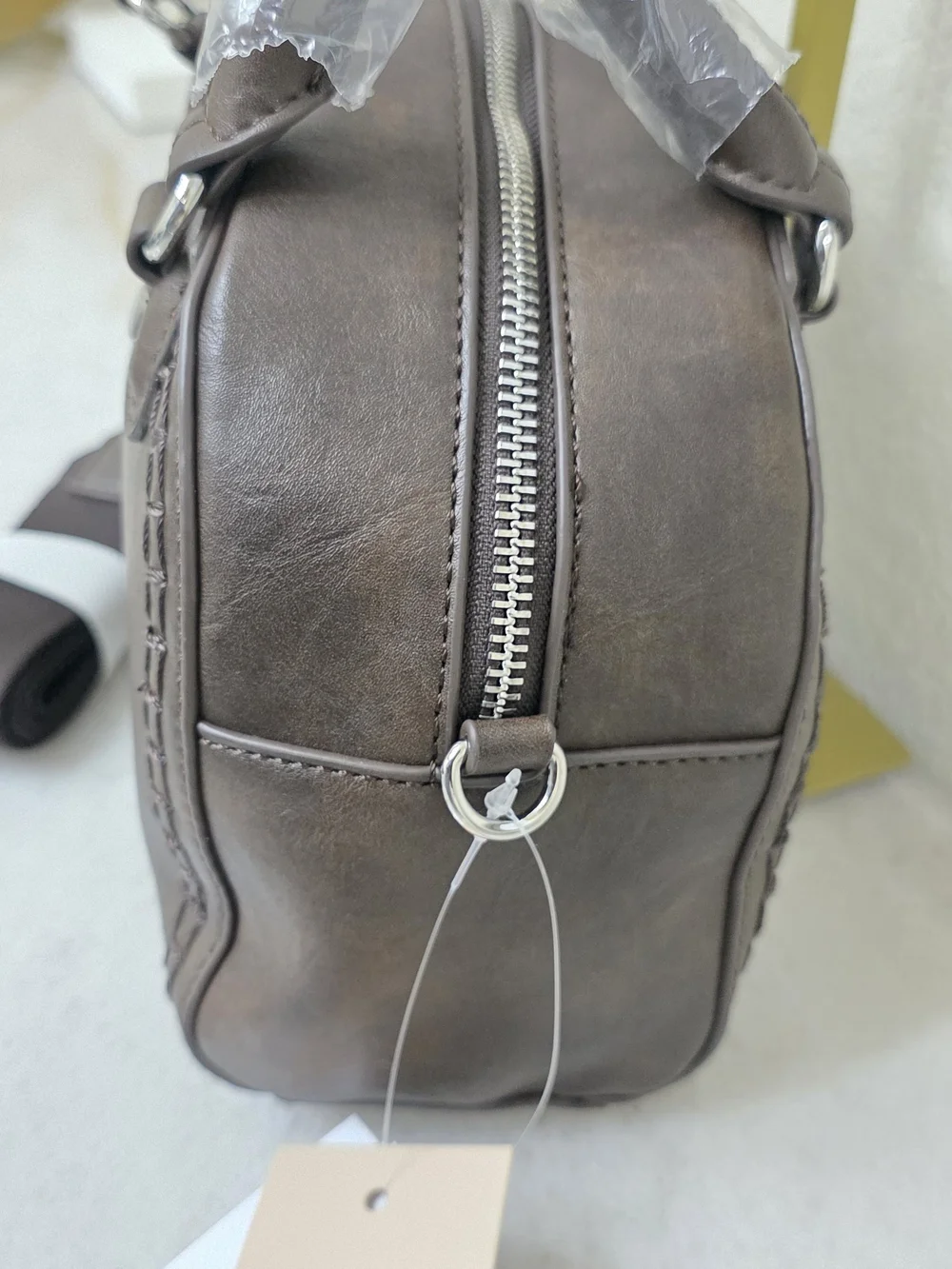 JustFab Brown Dome Satchel Handbag Top Handle Bag NWT